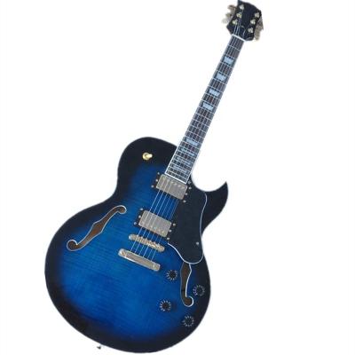 China Huiyuan Exquisite blue Semi-hollow body electric guitar normal, chibson l5 electric guitar for sale