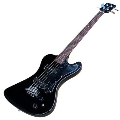 China Huiyuan Exquisite 4 String Electric Bass Guitar With Rosewood Fingerboard, Black Bass, Can Be Customized for sale