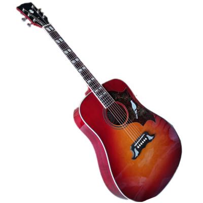 China Fir Huiyuan 6-String 41 Inch Cavity Solid Main Body Acoustic Guitar with Chrome Machine Tuners for sale