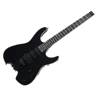 China Exquisite Bridge Headless Black Electric Guitar with Rosewood Fingerboard, 24 Frets for sale