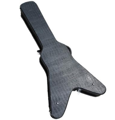 China Huiyuan factory durable guitar case for v shape electric guitar, unusual guitar hard case, can be customized as request for sale