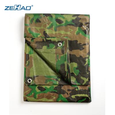 China Stain Resistant Waterproof Camouflage 45gsm~300gsm Tarps Camouflage PE Tarpaulin For Camping for sale