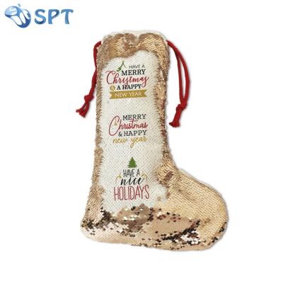 China Fast Delivery Decoration Support Sample Service Sequin Custom Christmas Gift Stocking Decorations for sale