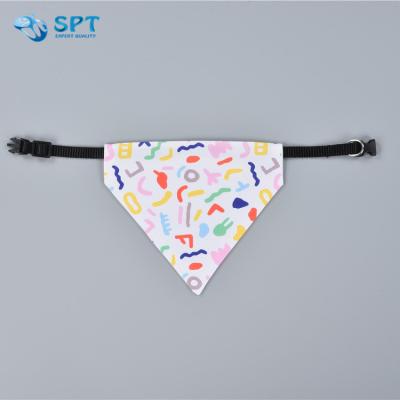 China 2021 Multi Colors Triangel Sublimation Dog Bandanas Soft Reversible Stocked Dog Print Scarf for sale