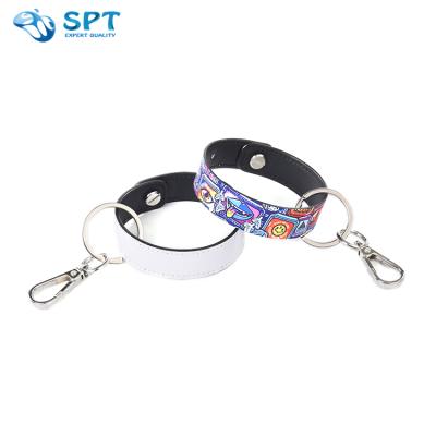 China Heat Transfer Printing New Design Fashion Multicolor Sublimation Leather Key Chains Key Chains Leather Trim for sale