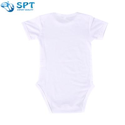 China Custom Printing Blank Polyester Sublimation Floral Print Baby Onesie Polyester Cotton for sale