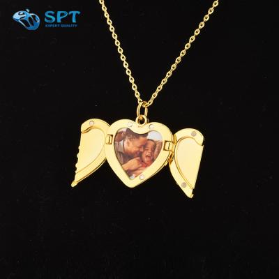 China Romantic Sale Wear Well Girl Gift Ladies Sublimation Chain Necklace Blank Metal Present for sale