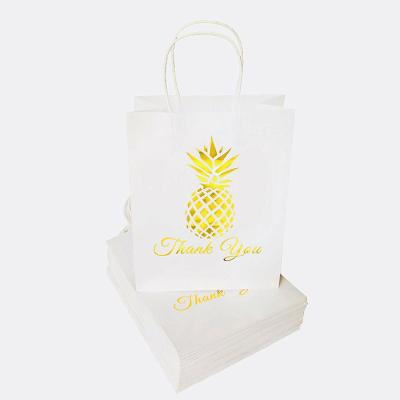 China Custom Logo Printed Kraft Eco Friendly Recyclable Shopping Paper Bags for sale