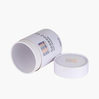 China Recyclable White Circle Boxes Packaging Paper Tube For Skin Care Packaging for sale