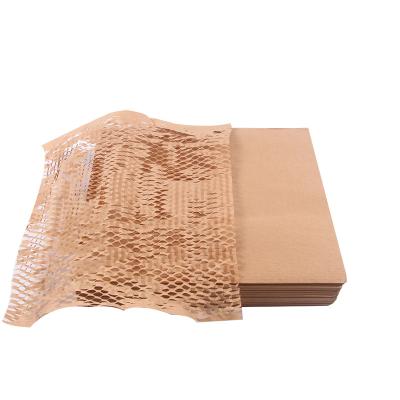 China Recyclable Biodegradable Kraft Paper Cushion Honeycomb Wrapping Paper For Shipping Package for sale