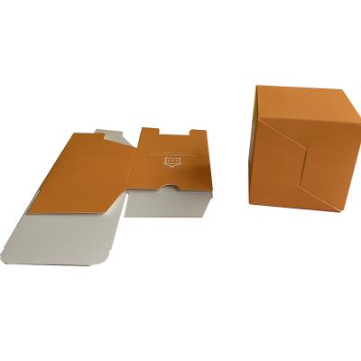 China Recyclable Branded Wholesale Cardboard Candle Box Folding Candle Packaging Boxes With Logo for sale