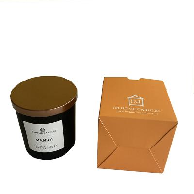 China Manufacturer Custom Cardboard Paper Recyclable Box Candle Jars Glass With Box Packaging for sale