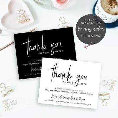 China Business Greeting Online Business Thank You Card Custom With Logo for sale