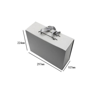 China RTS Gray Cheapest Collapsible Magnetic Box Recyclable Decorative Packaging For Shoes for sale