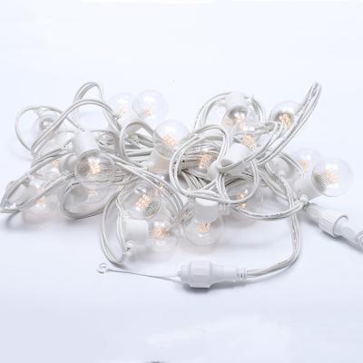 China String Light 5M 10m LED Festoon Light Globe Ball G45 Connectable Hanging Rubber String Light Christmas Decoration for sale