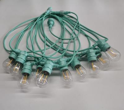 China Rubber Wire Waterproof Commercial Vintage Led Outdoor Decorative Lights E27 String Lights for sale