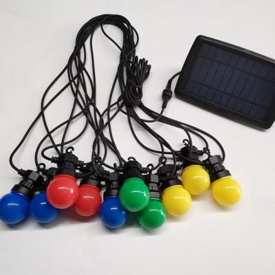 China Solar Powered Garden G50 RGB LED String Light Waterproof Festoon For Party Holiday Garden Decoration for sale