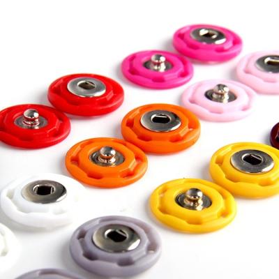 China 2019 New Design Viable Metal Colored Nylon Combo Snap Buttons For Garment Accessory Coat for sale