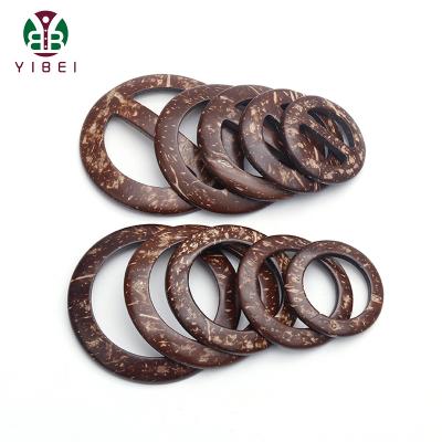 China Fancy Viable Large Size Natural Coconut Ring Buckle for Madame Coat for sale