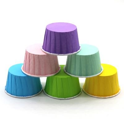 China Disposable Printed Paper Cupcake Rolled Rim Cake Cup Liners Paper Cupcake For Baking for sale