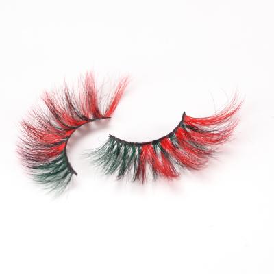 China 3D Layered Mink False Lashes 3D Eyelashes Mink Colored Lashes for sale