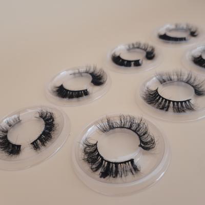 China 3D Layered New Design Custom Short Fluffy Mink 10mm True 3d Lashes Full Natural Band Wholesale Mink False Eyelashes for sale