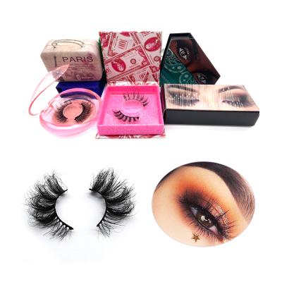 China 100% Real Natural Soft Natural Siberian Mink Lashes Lashes With Box 25mm Mink Strip Magnetic Bulk Fluffy Eyelash Wholesale Vendo for sale