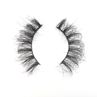 China Easy Apply Ansta Logo Handmade Full Private Natural Fluffy Free Load 25mm Mink Long Lashes for sale