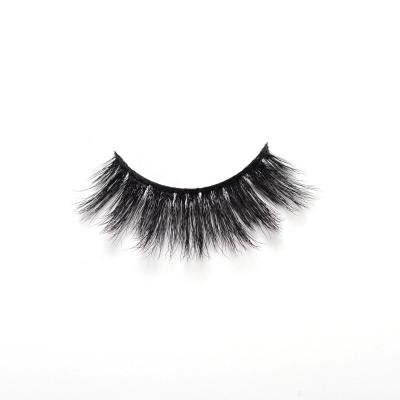 China 3D layered premium synthetic natural volume faux mink eyelashes with packing box for sale