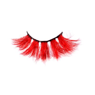 China 3D Layered Custom Packaging 25mm Colored Private Label Mink Lashes for sale