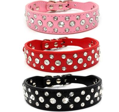 China 2022 Hot Selling Durable Adjustable High Quality Solid Color Style Dog Collar Rivets With Metal Decor PU Leather for sale