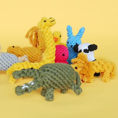 China Eco Friendly Design Recycled Cotton Animals Crocodile Quality Sustainable Braided Dogs Chew Hard Toys For Dog Play for sale