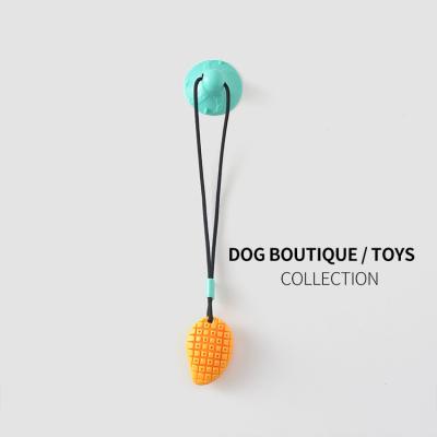 China YZZ New Design Sustainable Rope Mango Train Pull With Suction Cup Pet Toothbrush Dogs Toys New Dog Toys for sale