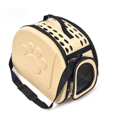 China Viable Collapsible Box Dog Carrier Soft Dog Pet Carrier House With Hard Cover Expandable Travel Travel Kennel for sale