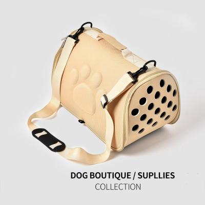 China Personalized Portable Detachable Pet Bag EVA Shoulder Sling Pet Carrier Mesh Breathable Simple Comfortable Travel Bag for sale