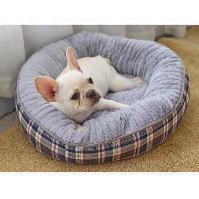 China Sustainable Pu Cotton Polyester Cashmere Factory Washable Cheap Pet Dog Cat Beds for sale