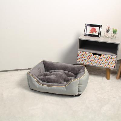 China Saiji Sized Size Quality Calming Large Kennel Felt Warm Soft Plush Comfortable Pet Bed Nest For Dogs for sale