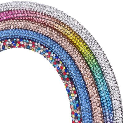 China Factory Supply Flatback Bling Bling Crystal Diamond String Trimming Luxury Faux Stone 3mm Hoodie String For Decoration for sale