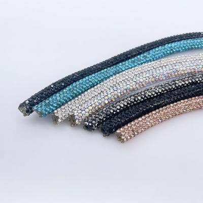 China 2021 Hot Sale 6mm Luxury Crystals Rhinestone Cord Hoodie String Flatback String For Decoration for sale