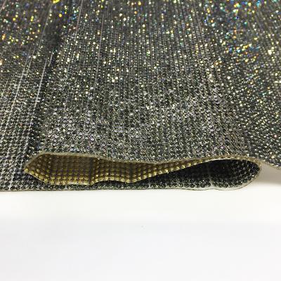 China Low MOQ Hot Fix AB Flatback 24*40cm SS6 Adhesive Rhinestone Crystal Sheet For Garment Accessories for sale