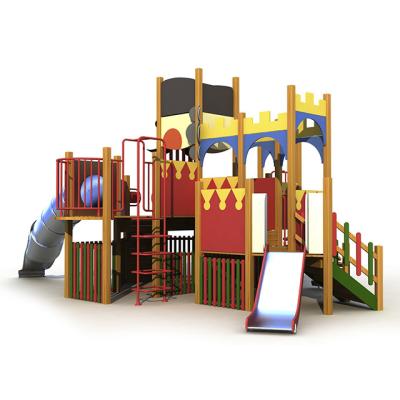 China Colorful Funny Design Plastic Outdoor Playground Garden Equipment Slide For Kid for sale