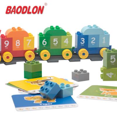 China DIY preschool educational construction digital train building block for children for sale