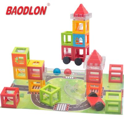 China Hot sale new item construction solid magnetic track building blocks for children for sale