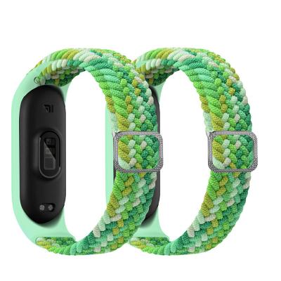 China Nylon Elastic Braided Straps For Xiaomi MI Band 6 Replaceable Nylon Strap 5 4 Strap For miband 6 Watch Band for sale