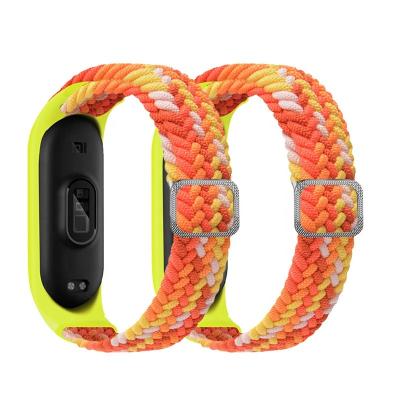 China Nylon Adjustable Nylon Watch Band For Xiaomi Band 7 6 5 4 Fashion Luxury Strap Braided Buckle Wrist Sports Strap For MI Band 3 NFC for sale