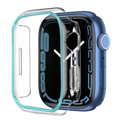 China Popular Fresh Newest Product Hot Luminous Watch Case For Apple Watch Series 7 6 5 4 3 2 Screen Protector Anti-scratch for sale