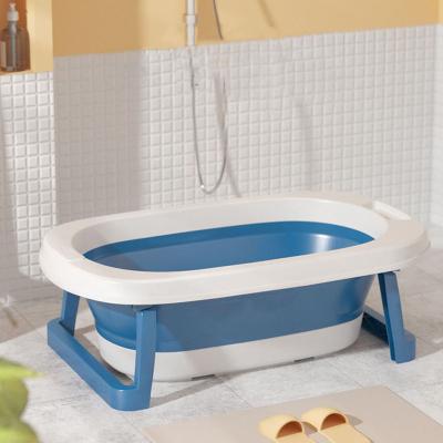 China New-fashion baby bathtub with hanging shower silicon baby bath tub for sale