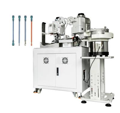 China Regular Full Automatic Double Head Terminal Wire Terminal PVC Insulation Crimping Blanket Inserting Machine for sale