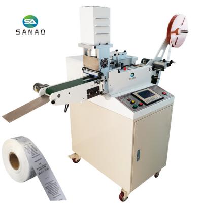 China Automatic Ultrasonic Woven Beverage Label Cutting Machine for Ribbon Label for sale