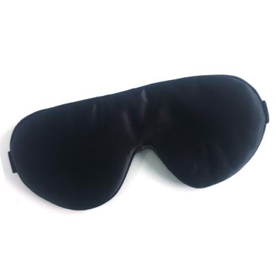 China Anti-Puffiness Adjustable Black Silk Eye Mask For Sleep for sale